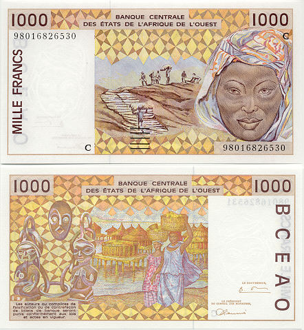 Banknoten Burkina Faso